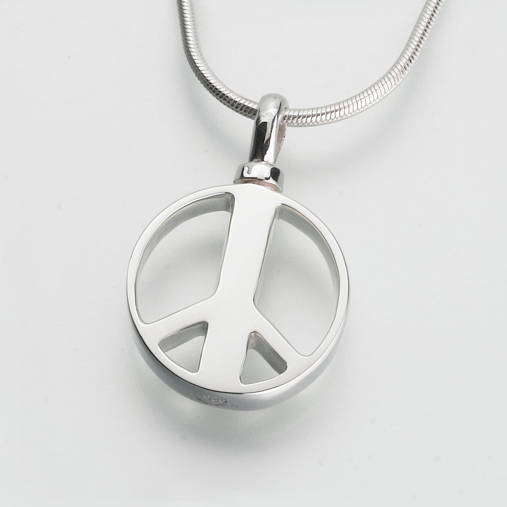 Rae Dunn open peace sign charm cable chain necklace in sterling silver–  raedunnjewelry