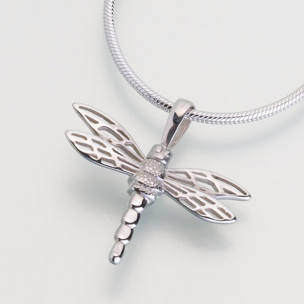 Sterling Silver Dragonfly Pendant Cremation Jewelry