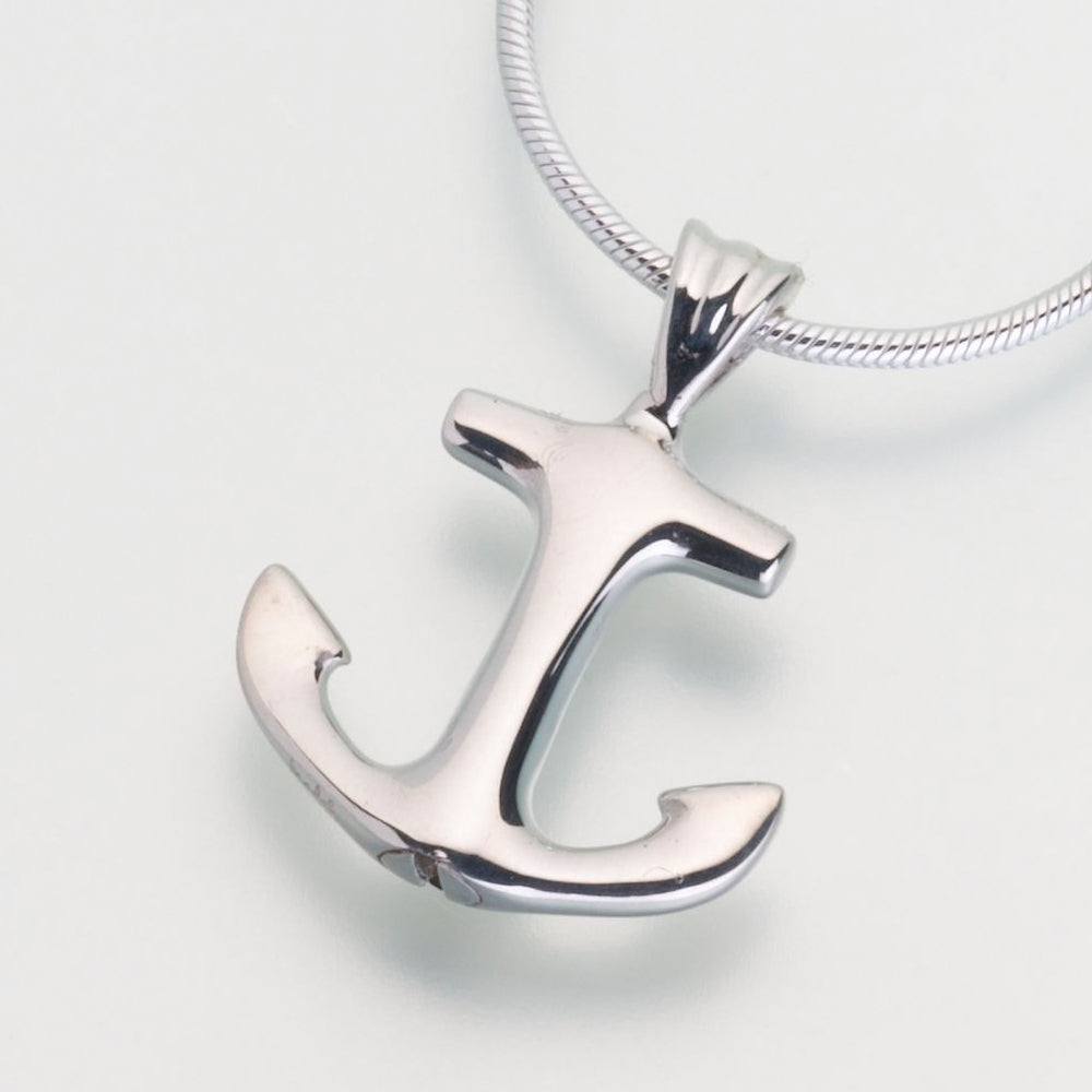 Sterling Silver Anchor Pendant Cremation Jewelry