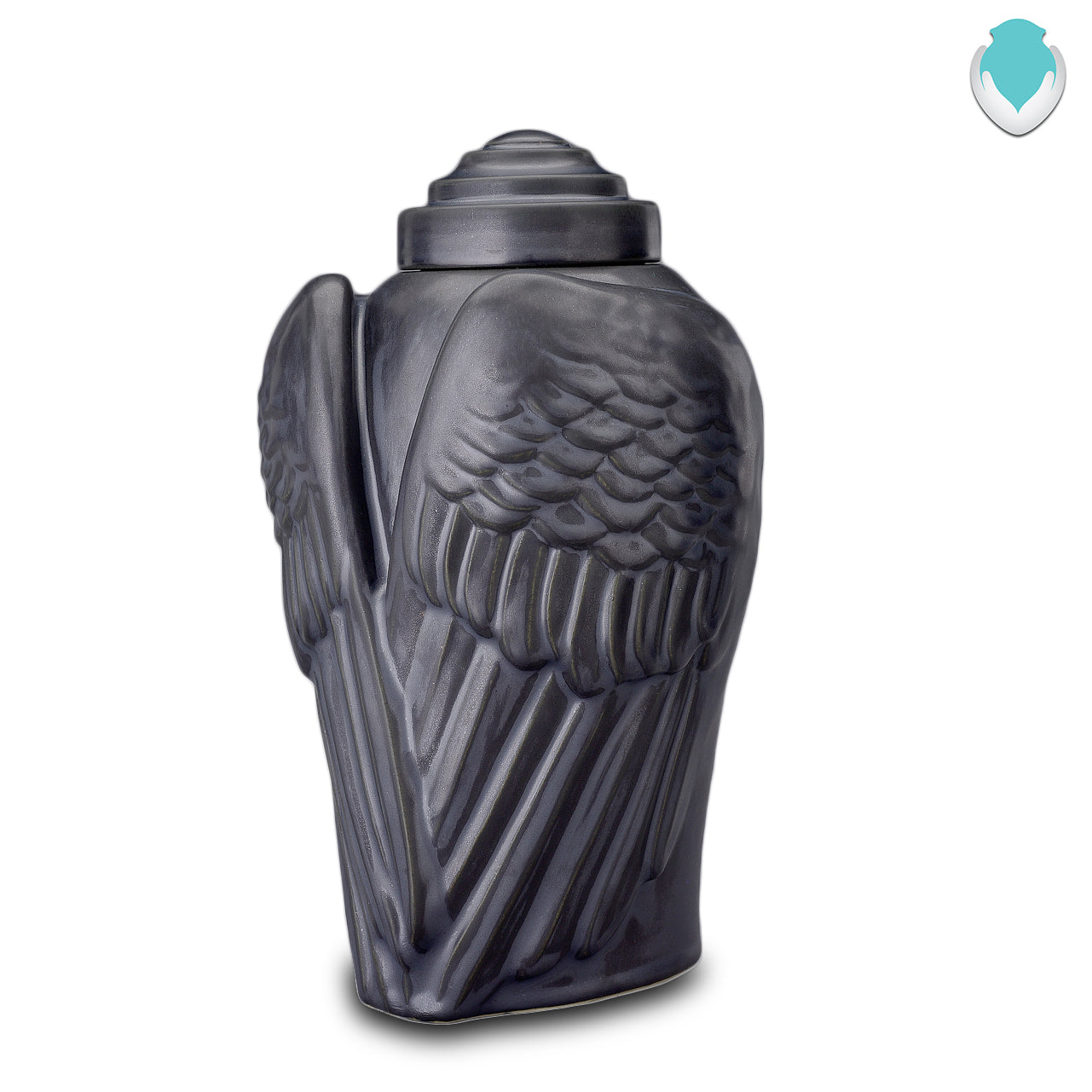 Adult Harmony Wings Cremation Urn for Ashes - Black Matte