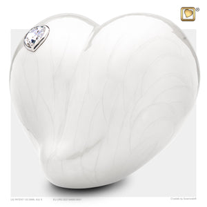 Adult LoveHeart Shaped Pearl Cremation Urn
