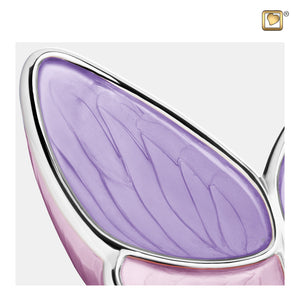 Upper part of Adult Wings of Hope Butterfly Shaped Lavender Colored Cremation Urn