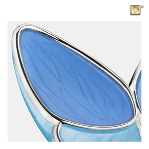 Upper part of Adult Wings of Hope Butterfly Shaped Blue Colored Cremation Urn