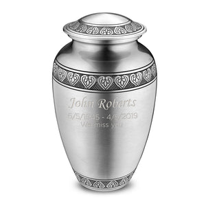 Adult Classic Pewter Cremation Urn