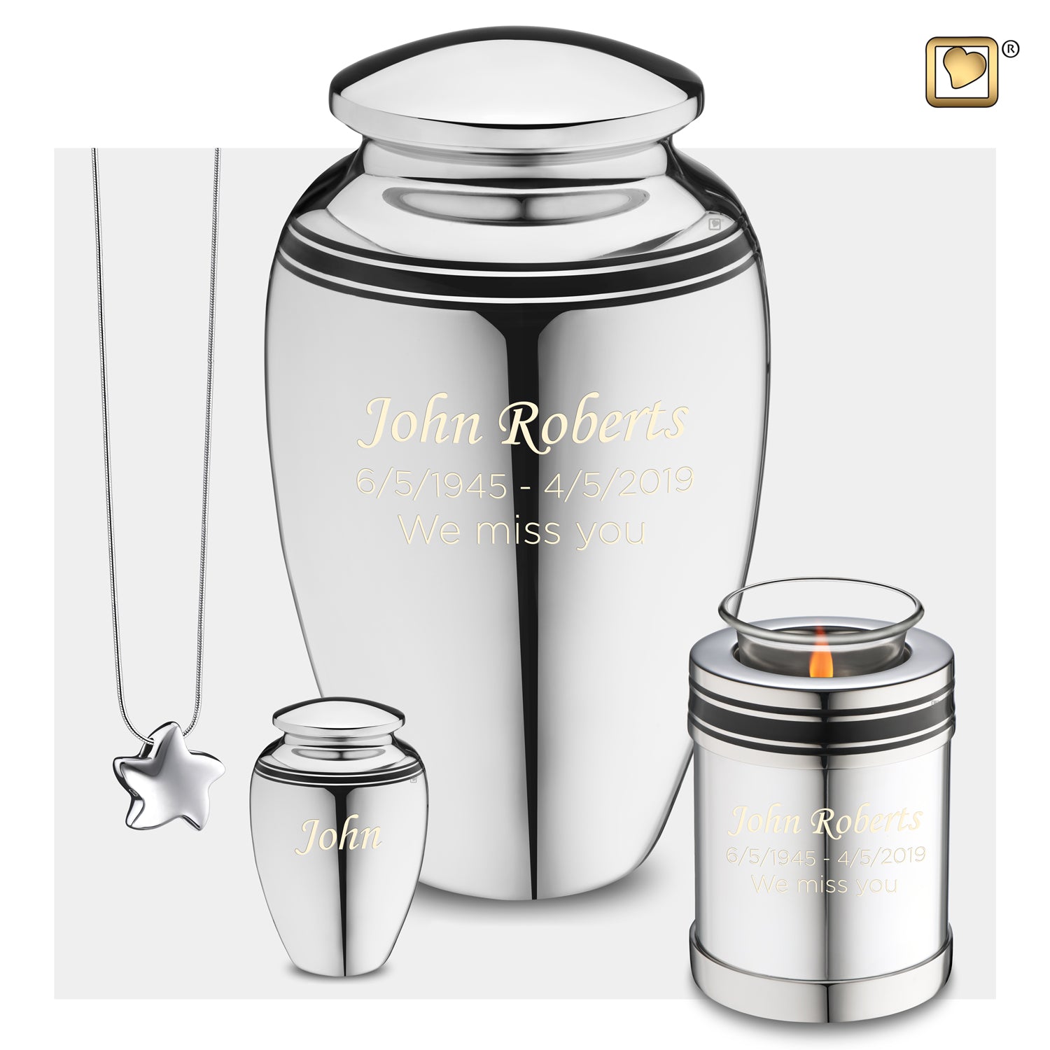 Adult Art Deco Cremation Urn