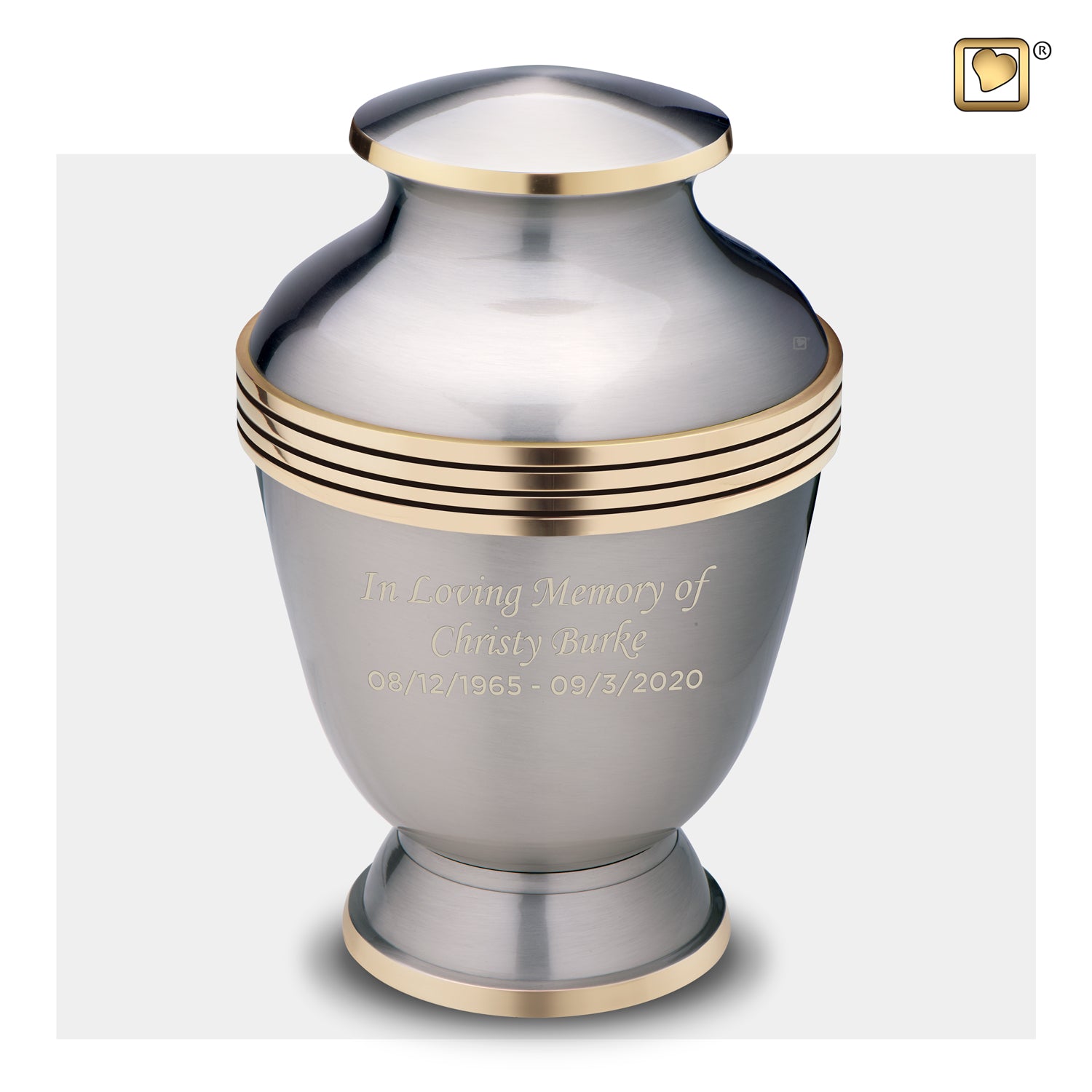 Adult Elegant Pewter Cremation Urn