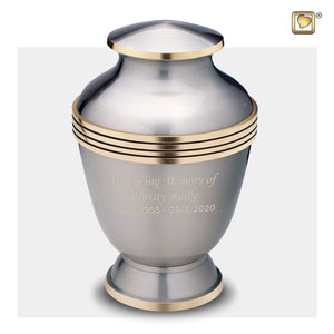 Adult Elegant Pewter Cremation Urn