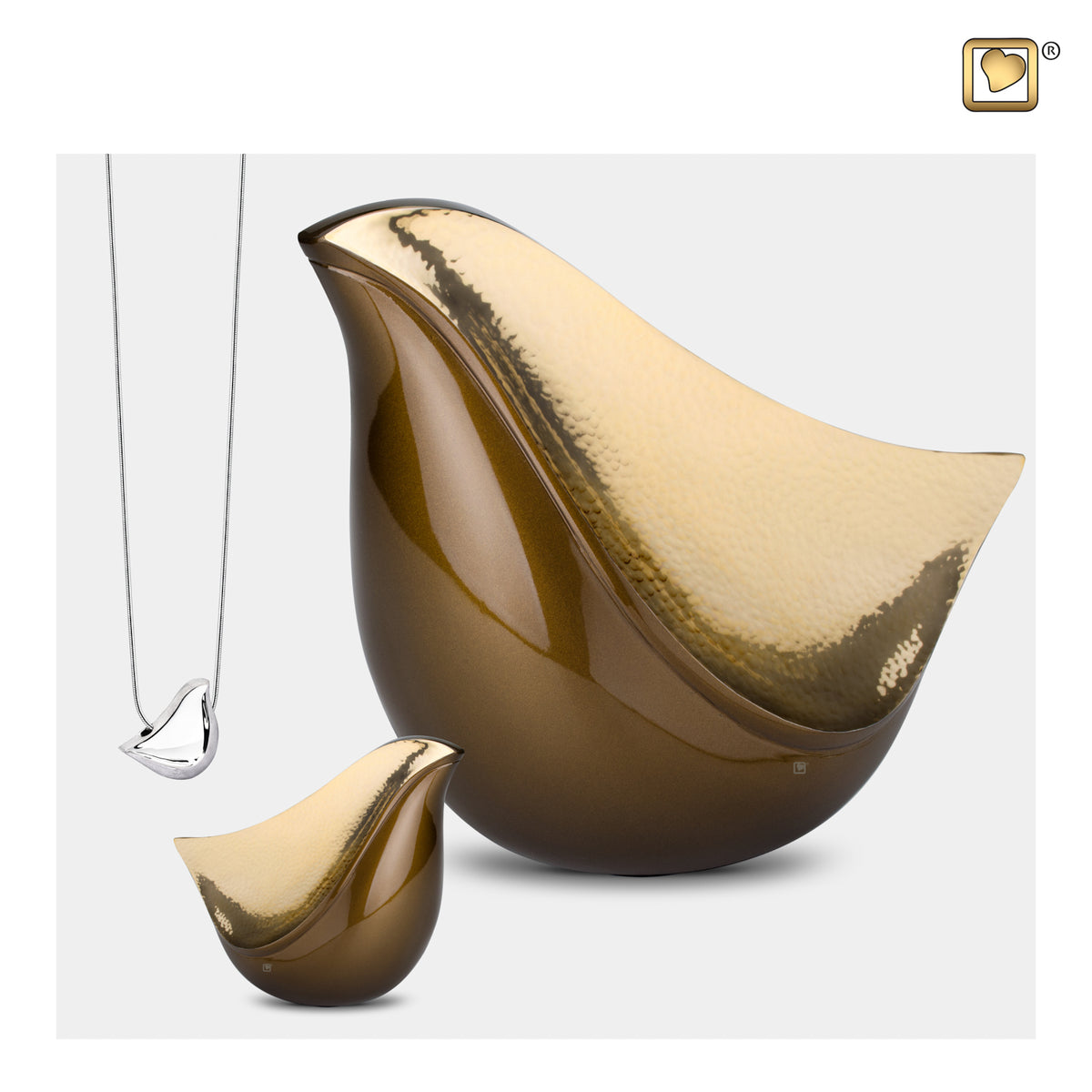 Keepsake LoveBird Bronze Cremation Urn