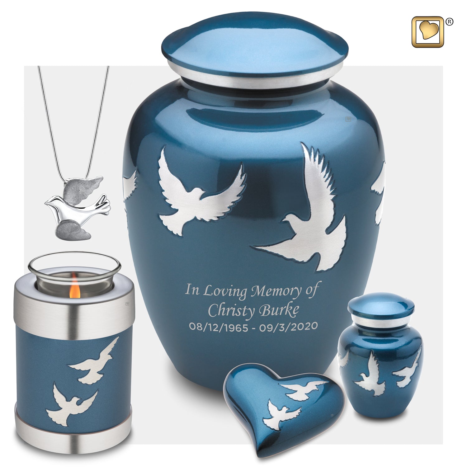 Adult Flying Doves Cremation Urn