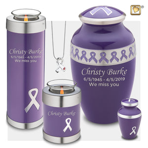 Adult Awareness Purple Cremation Urn