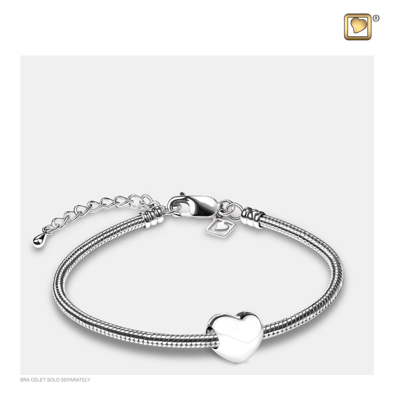 LoveHeart™ Sterling Silver Cremation Bracelet Bead