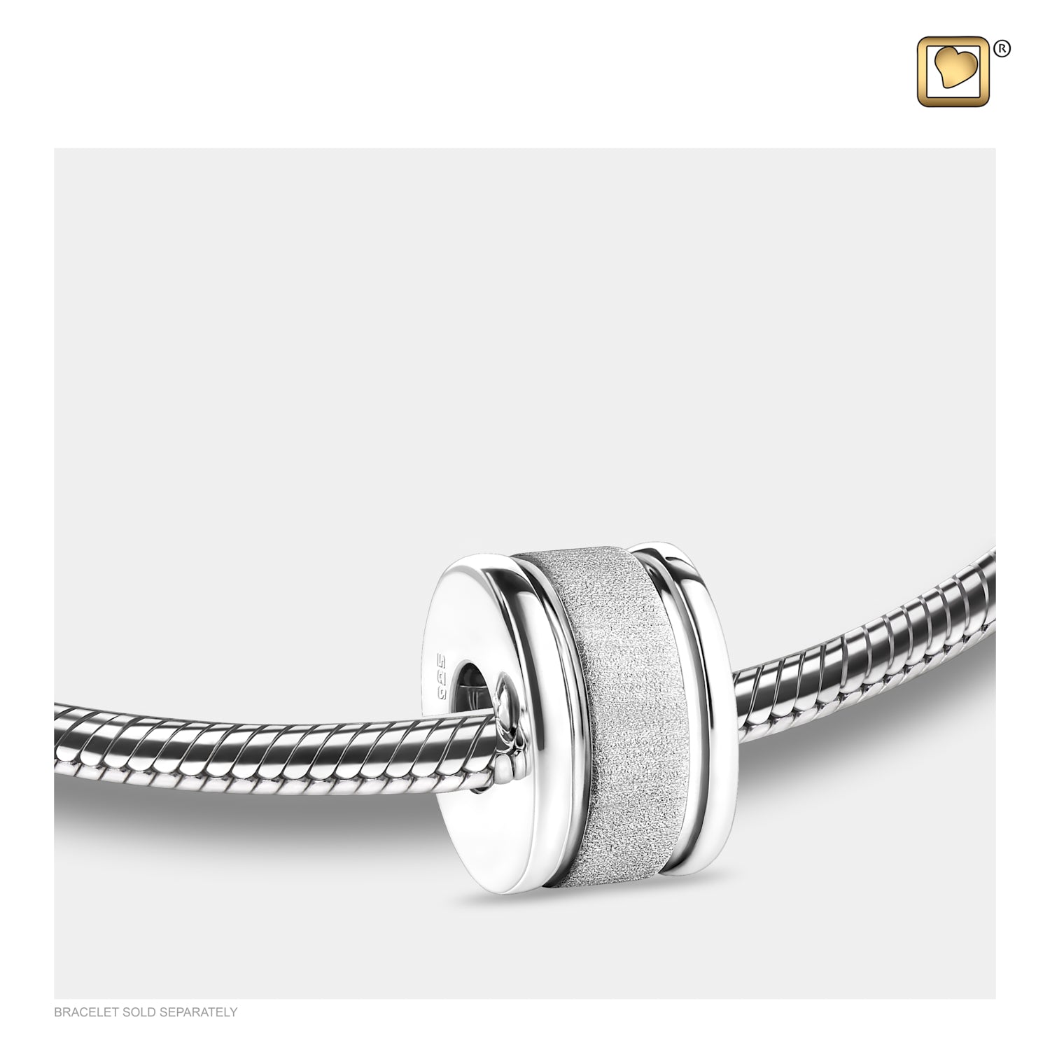 Omega™ Two Tone Sterling Silver Cremation Bracelet Bead
