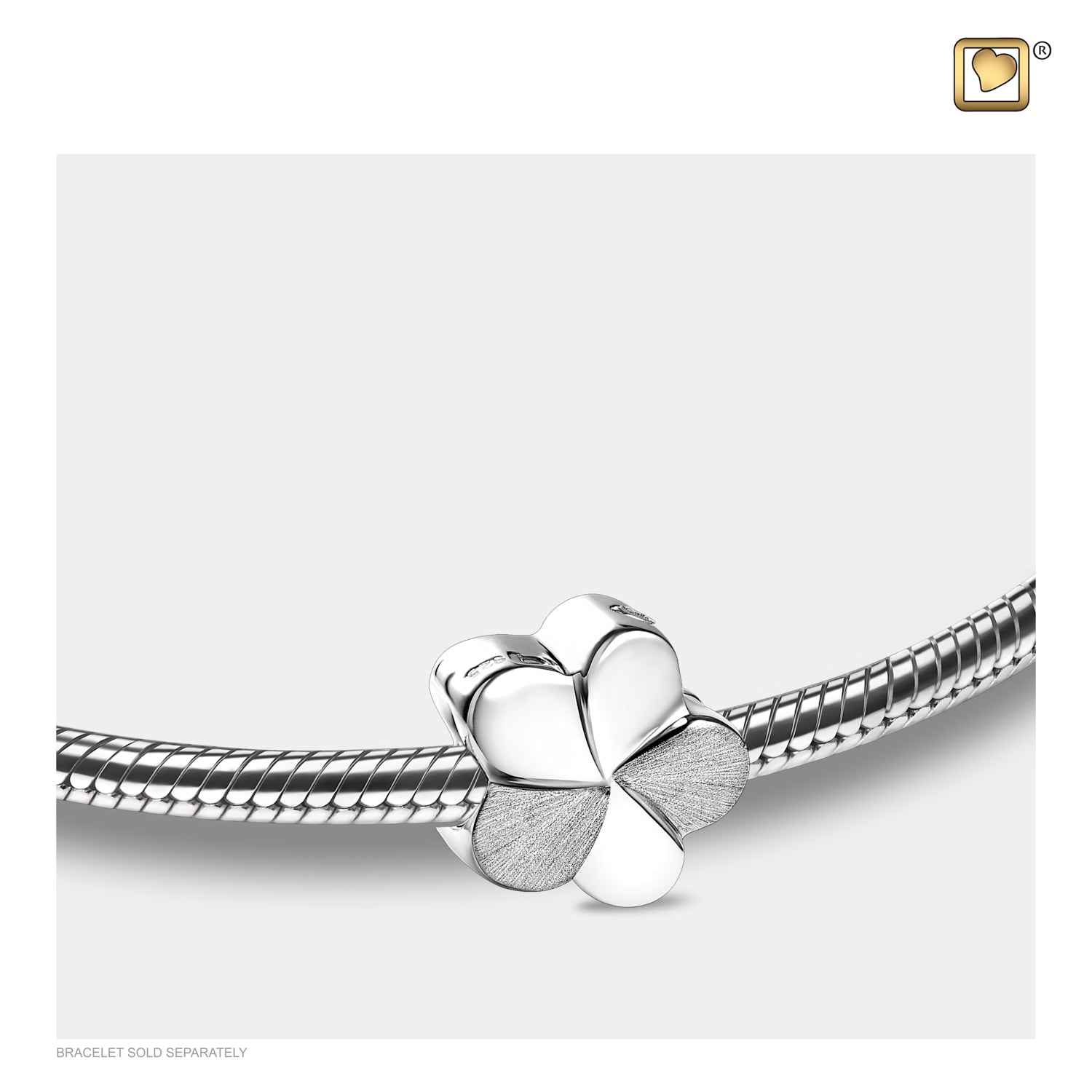 Bloom™ Two Tone Sterling Silver Cremation Bracelet Bead