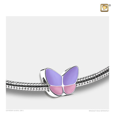 Wings of Hope™ Butterfly Shaped Lavender Cremation Bracelet Bead