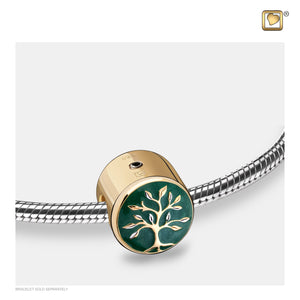 Bead Tree of Lifeª Enamel Gold Vermeil Cremation Bracelet Bead