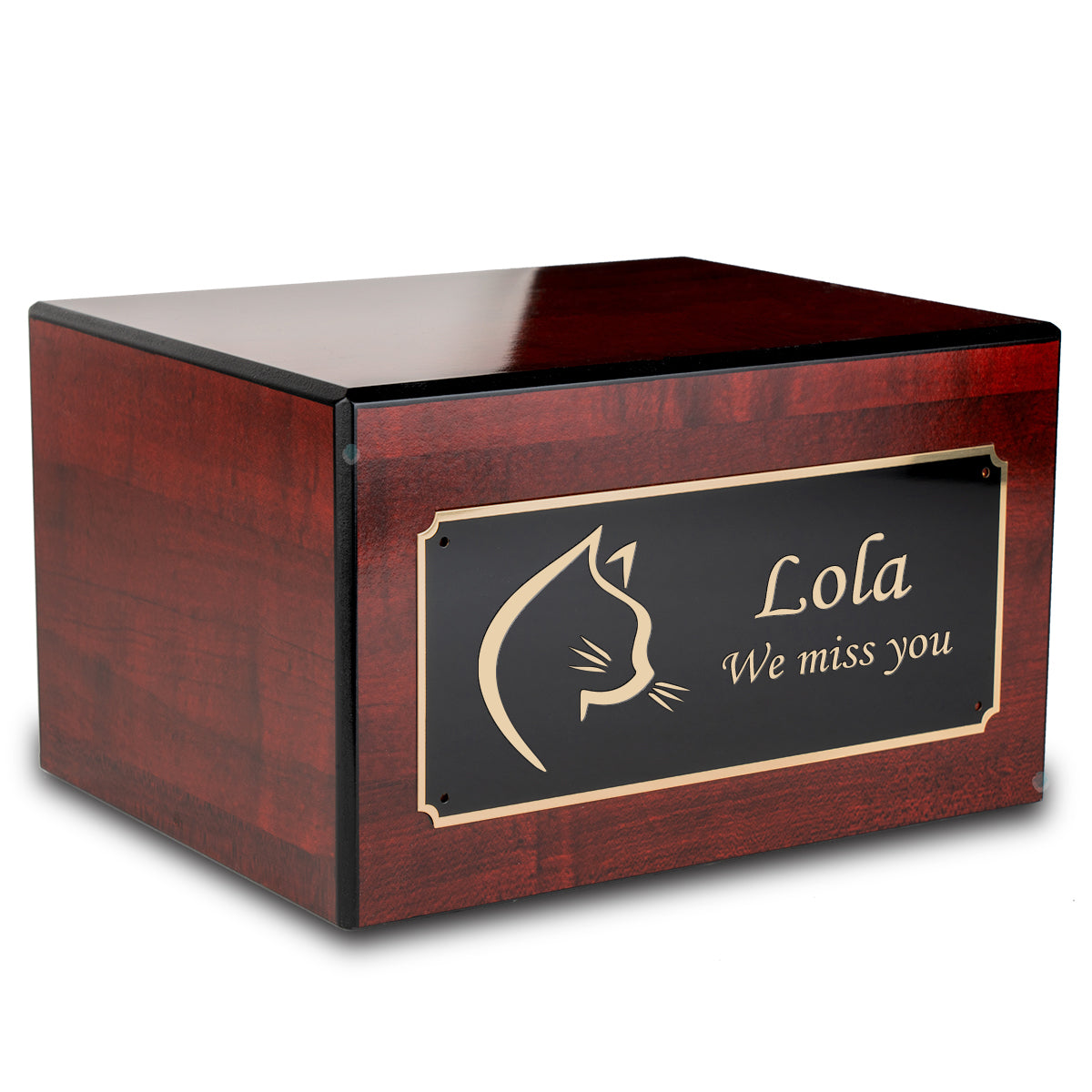 Heritage Cherry Cat Large Pet Cremation Box Urn
