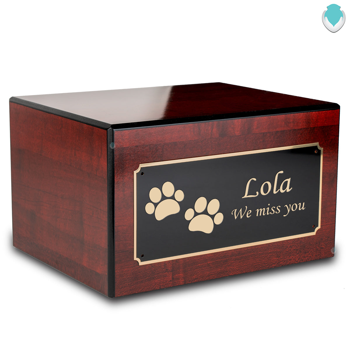 Heritage Cherry Walking Paws Large Pet Cremation Box Urn