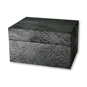 Adult Chest Earthurns Embossed Black Cremation Urn