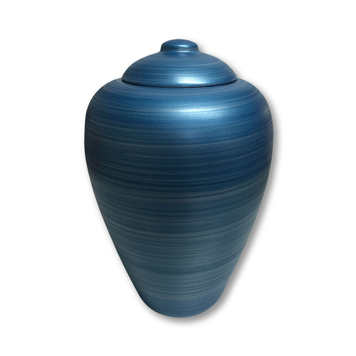 Blue with White Swirls - Classic Sand & Gelatin Biodegradable Cremation Urn