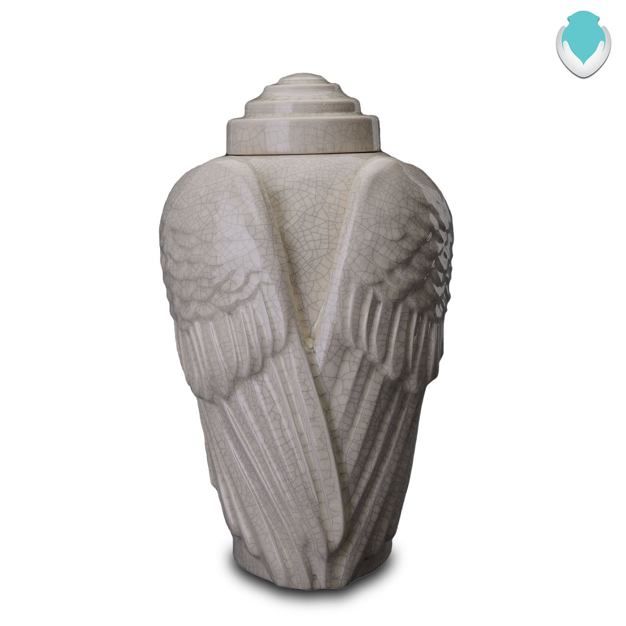 Adult Harmony Wings Cremation Urn for Ashes - Craquelure