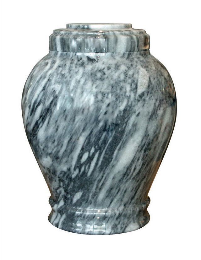 Cashmere Gray Traditional Marble Cremation Urn