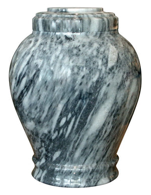 Cashmere Gray Traditional Marble Cremation Urn
