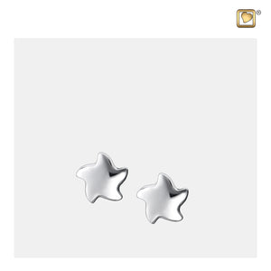 Angelic Starª Rhodium Plated Sterling Silver Stud Earrings