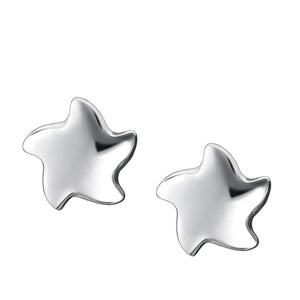 Angelic Starª Rhodium Plated Sterling Silver Stud Earrings