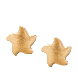 Angelic Starª Gold Vermeil Two Tone Sterling Silver Stud Earrings