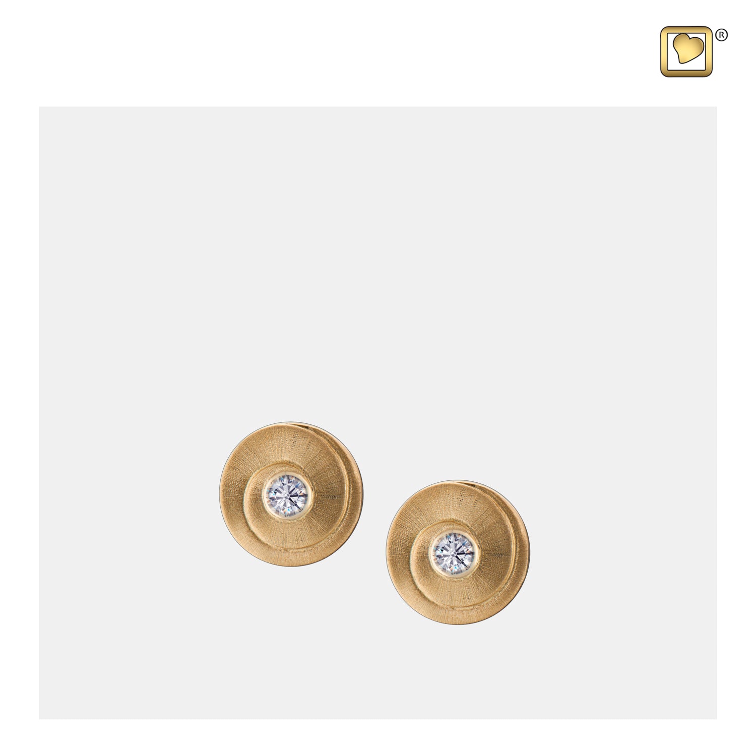 Eternity™ with Clear Crystal Gold Vermeil Two Tone Sterling Silver Stud Earrings