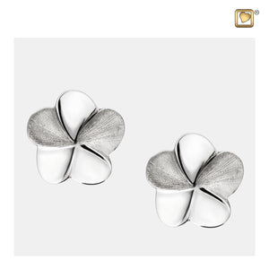 Bloomª Rhodium Plated Two Tone Sterling Silver Stud Earrings