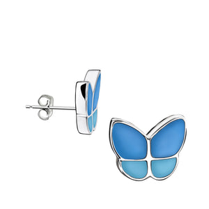 Wings of Hopeª Butterfly Blue Earrings