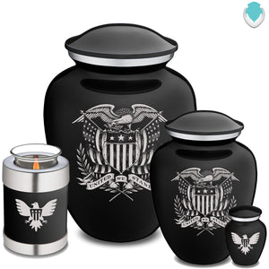 Candle Holder Embrace Black American Glory Cremation Urn