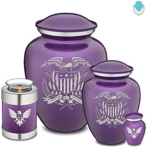 Candle Holder Embrace Purple American Glory Cremation Urn