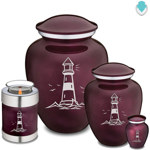 Adult Embrace Cherry Purple Lighthouse Cremation Urn