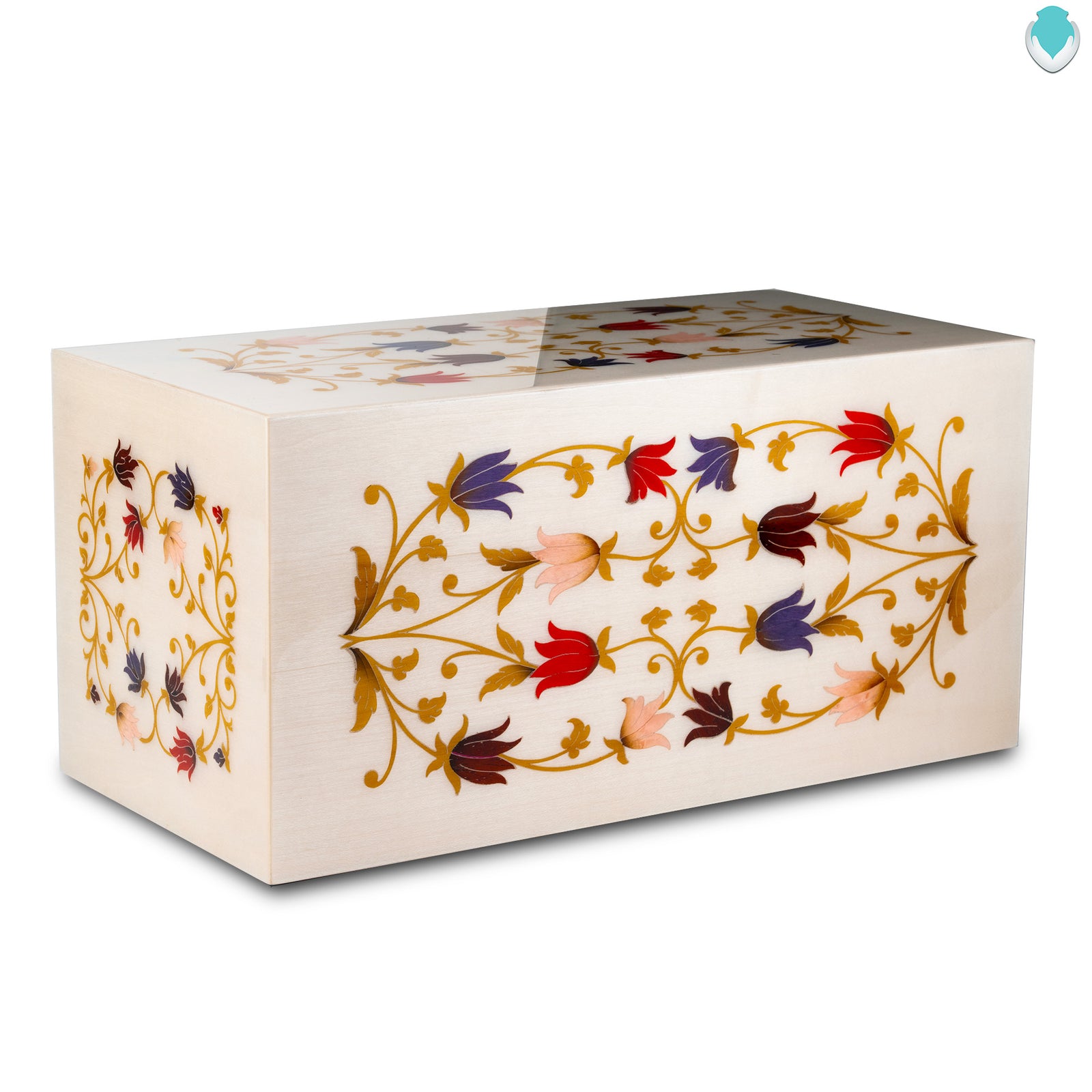 Adult Amalfi Fiore Printed Rectangular Cremation Box Urn