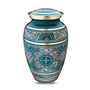 Classic Caribbean Green Adult Cremation Urn