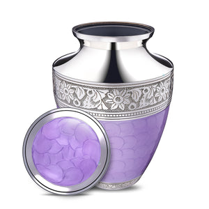 GoodUrns Grace Purple Enamel Adult Cremation Urn