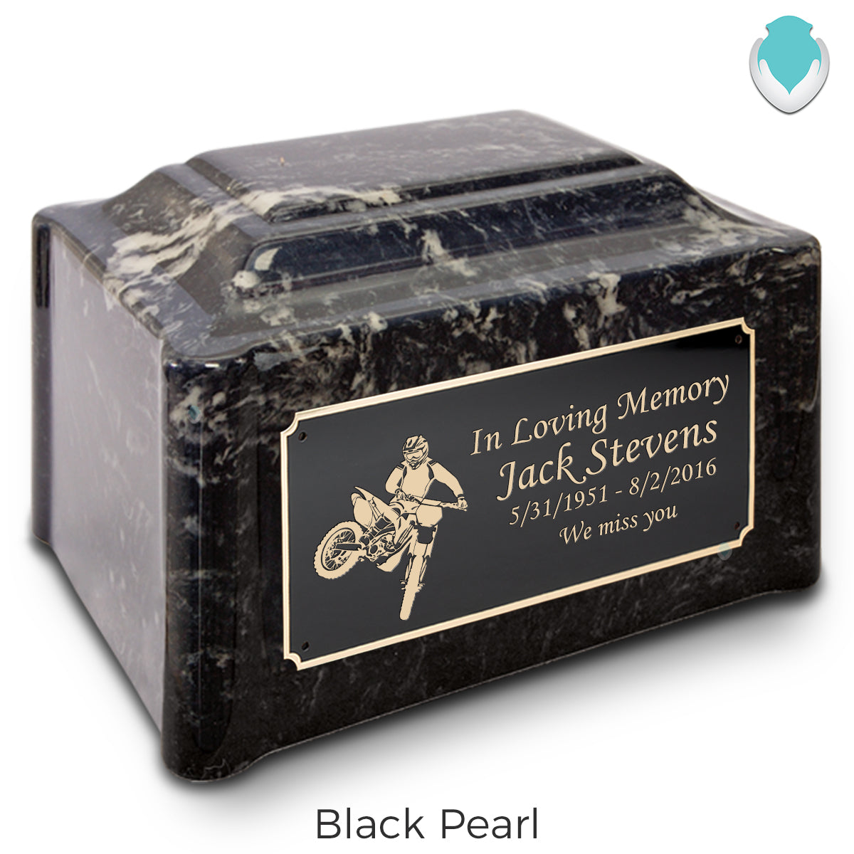 Adult Devotion Dirt Bike Cultured Marble Urns for Ashes