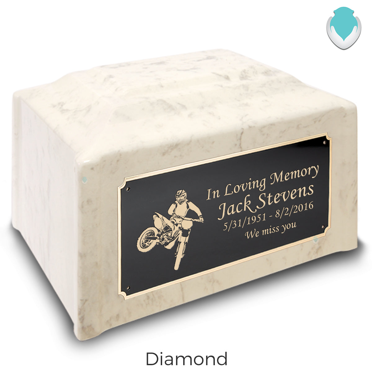 Adult Devotion Dirt Bike Cultured Marble Urns for Ashes