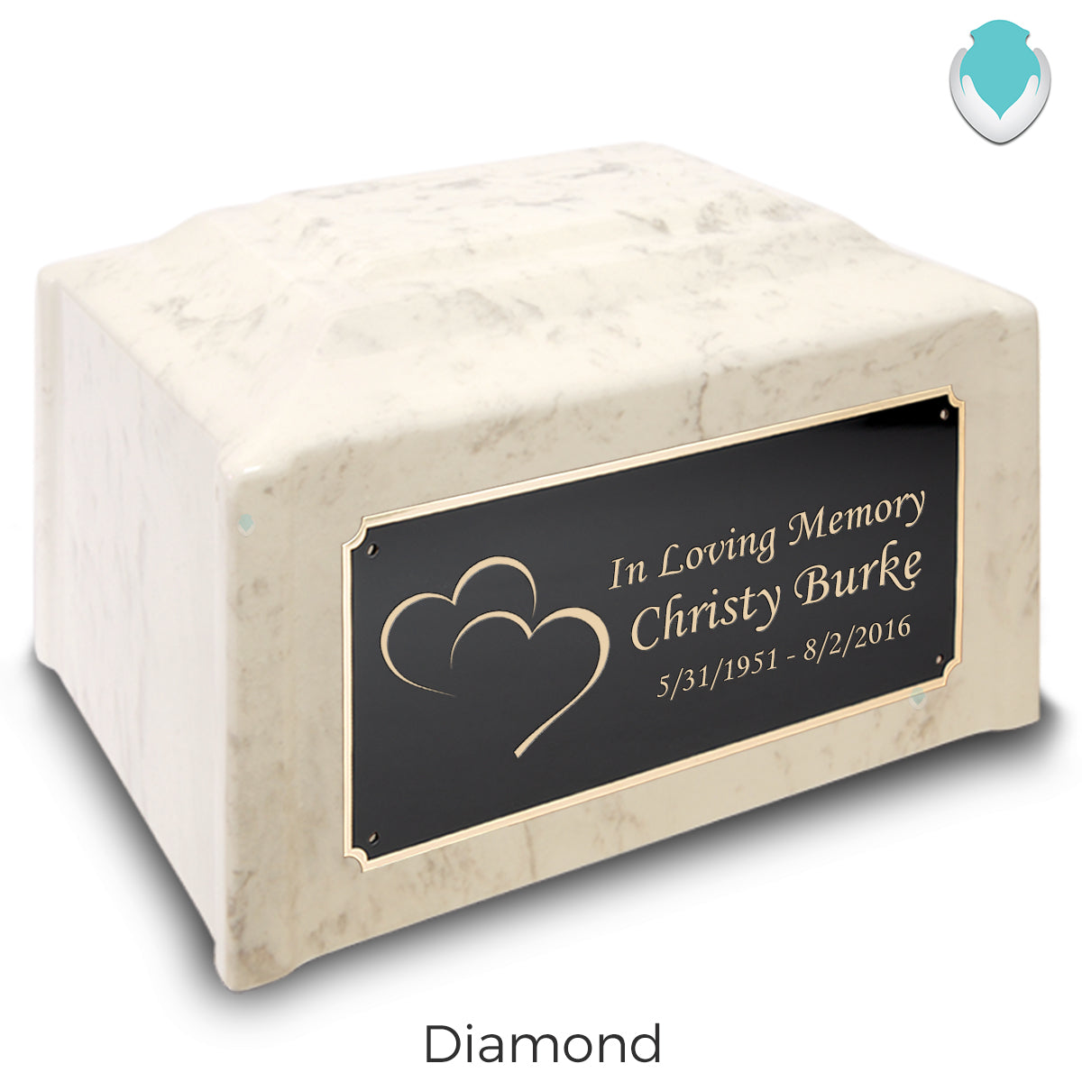 Adult Devotion Hearts Cultured Marble Urns for Ashes