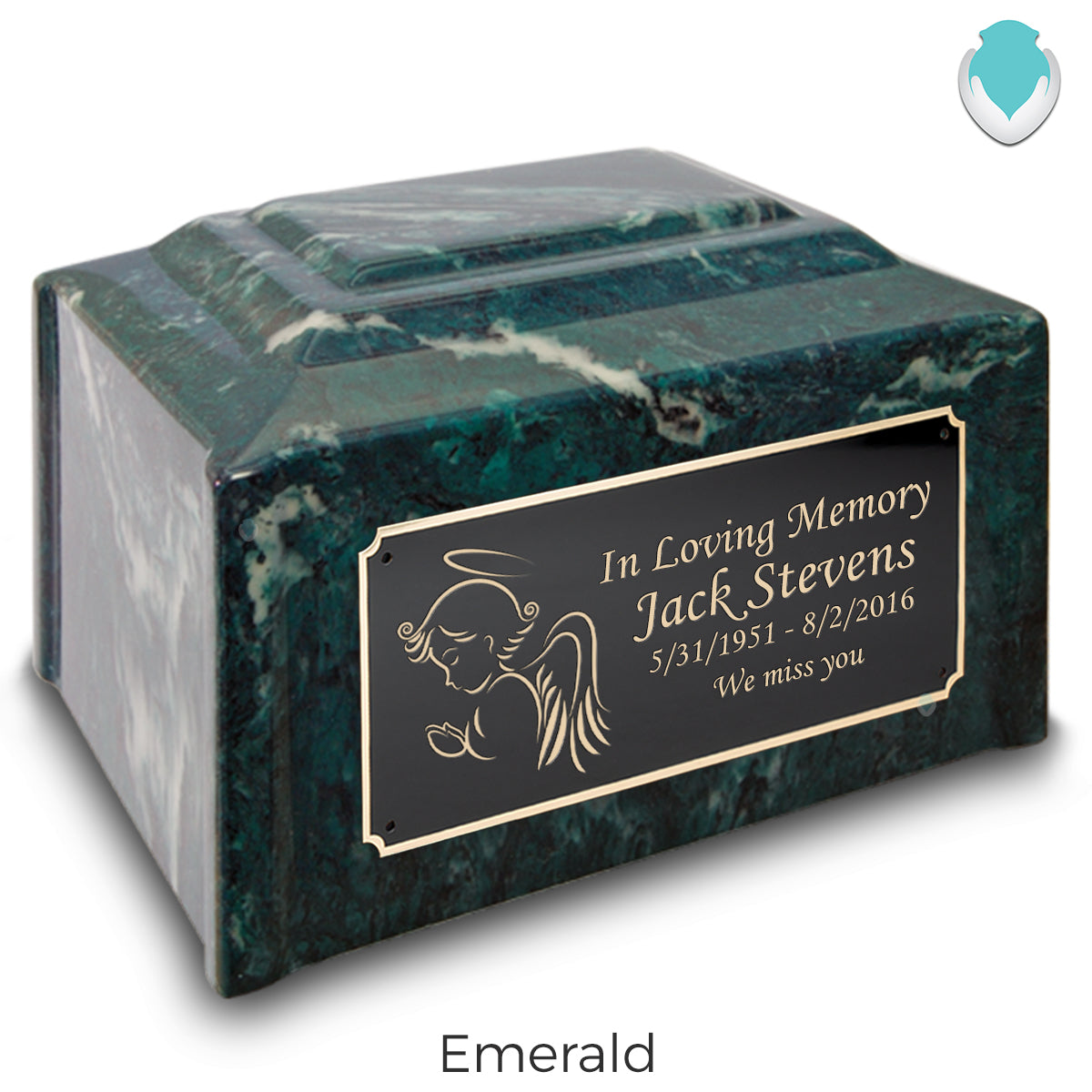 Adult Devotion Angel Cultured Marble Urns for Ashes