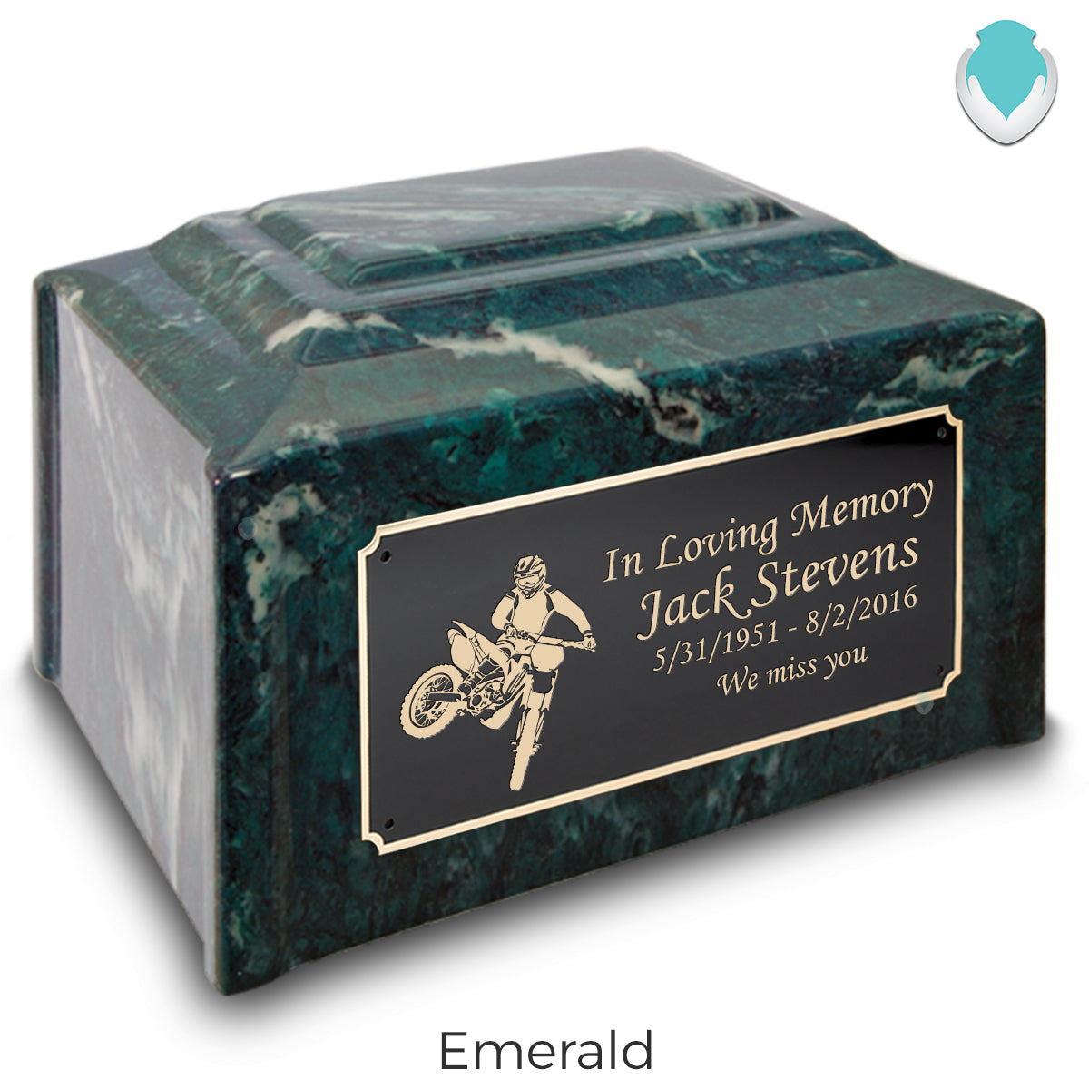 Adult Devotion Dirt Bike Cultured Marble Urns for Ashes