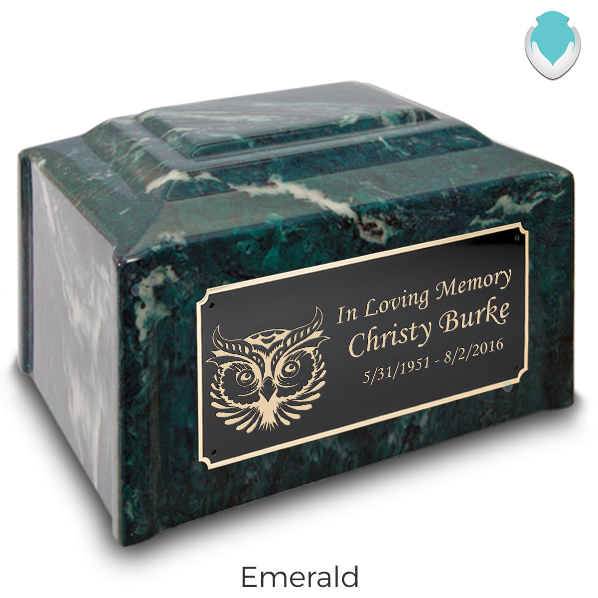 Adult Devotion Owl Cultured Marble Urns for Ashes