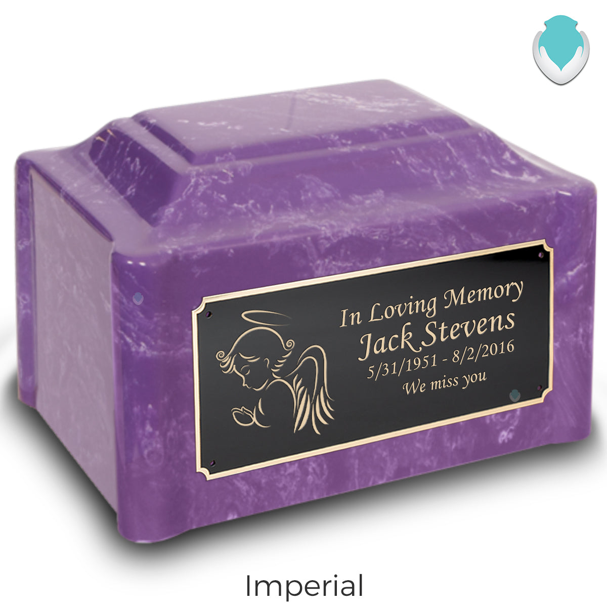 Adult Devotion Angel Cultured Marble Urns for Ashes