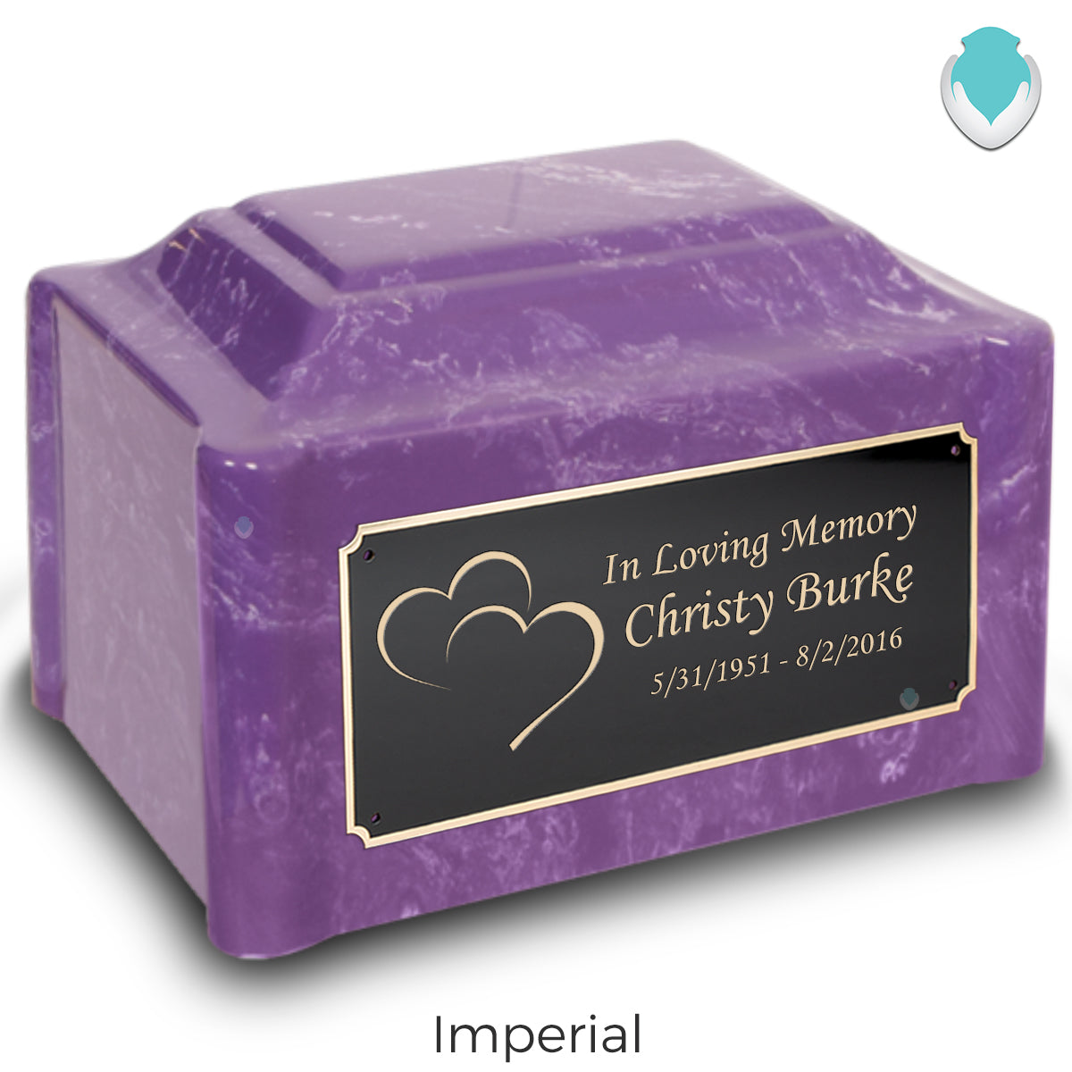 Adult Devotion Hearts Cultured Marble Urns for Ashes