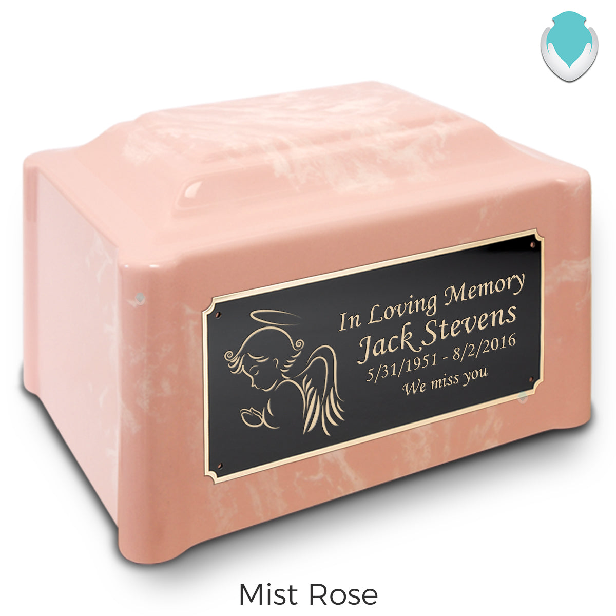 Adult Devotion Angel Cultured Marble Urns for Ashes