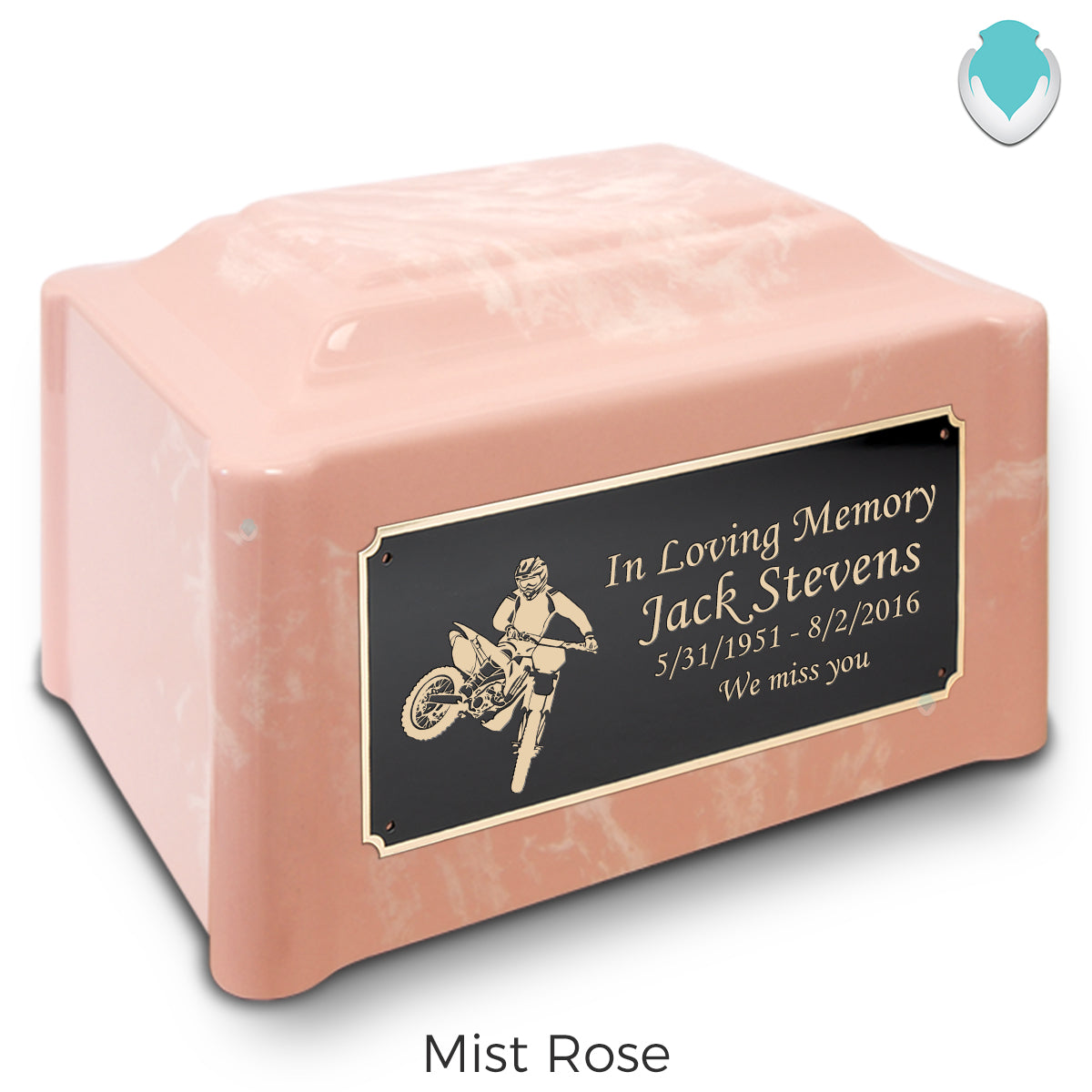 Adult Devotion Dirt Bike Cultured Marble Urns for Ashes