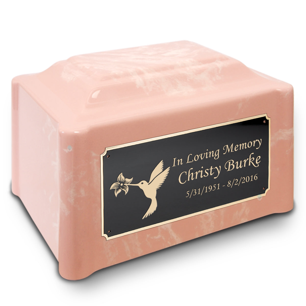 Adult Devotion Hummingbird Cultured Marble Urns for Ashes