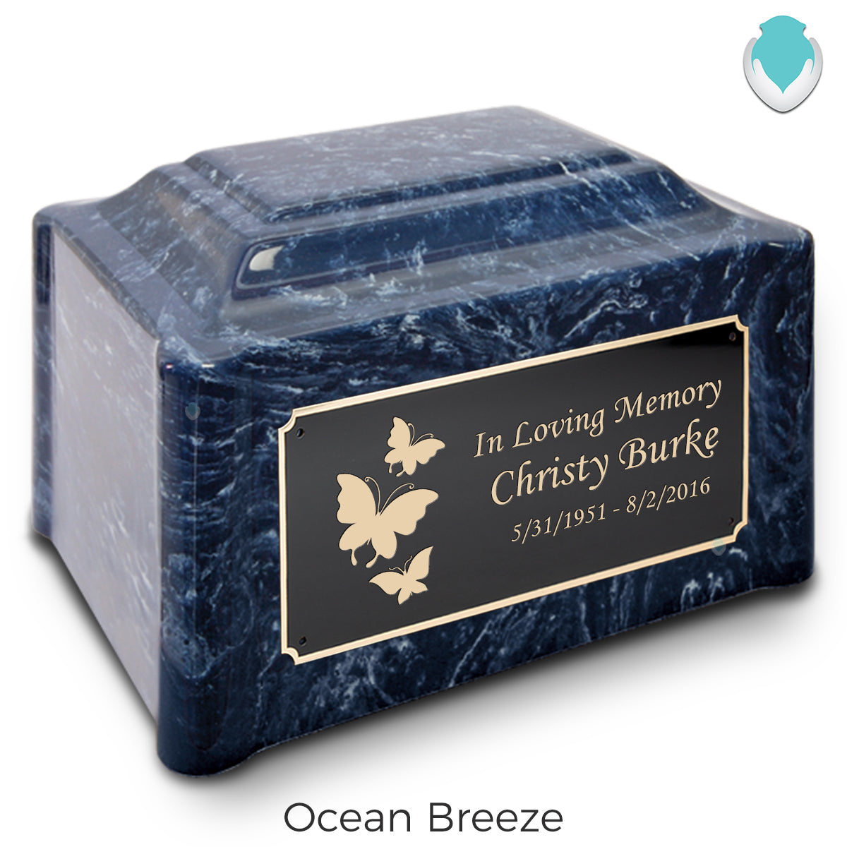 Adult Devotion Butterflies Cultured Marble Urns for Ashes